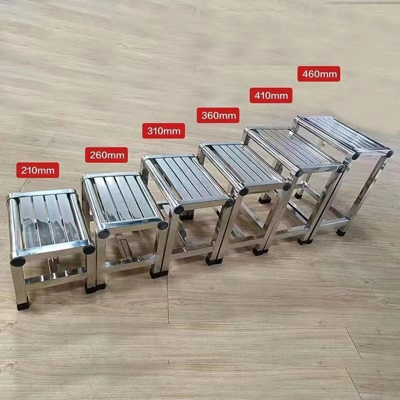 不锈钢小凳子方凳浴室洗澡凳家用强固结实耐用矮凳防滑加厚小板凳