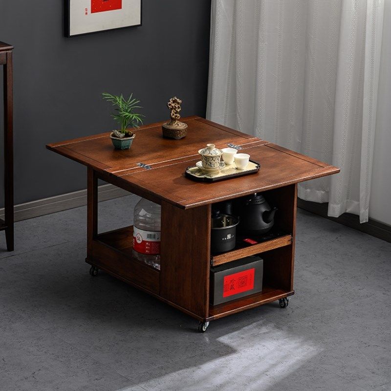 胡桃木升降茶几可移动可折叠餐桌两用小户型多功能沙发木边几茶柜,住宅家具,茶几,淘宝优惠券,粉丝福利购,淘宝优惠卷