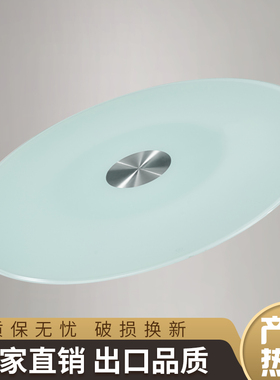 定制白色烤漆餐桌钢化玻璃转盘家用酒店大圆桌台面旋转园饭桌底座