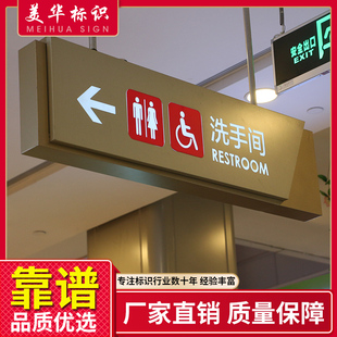 商场超市医院双面发光字地下车库出入口吊牌灯箱导视牌指示牌制作