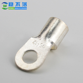 OT1.5 8紫铜圆形接线端子焊口压线镀银冷压端头O形铜鼻子