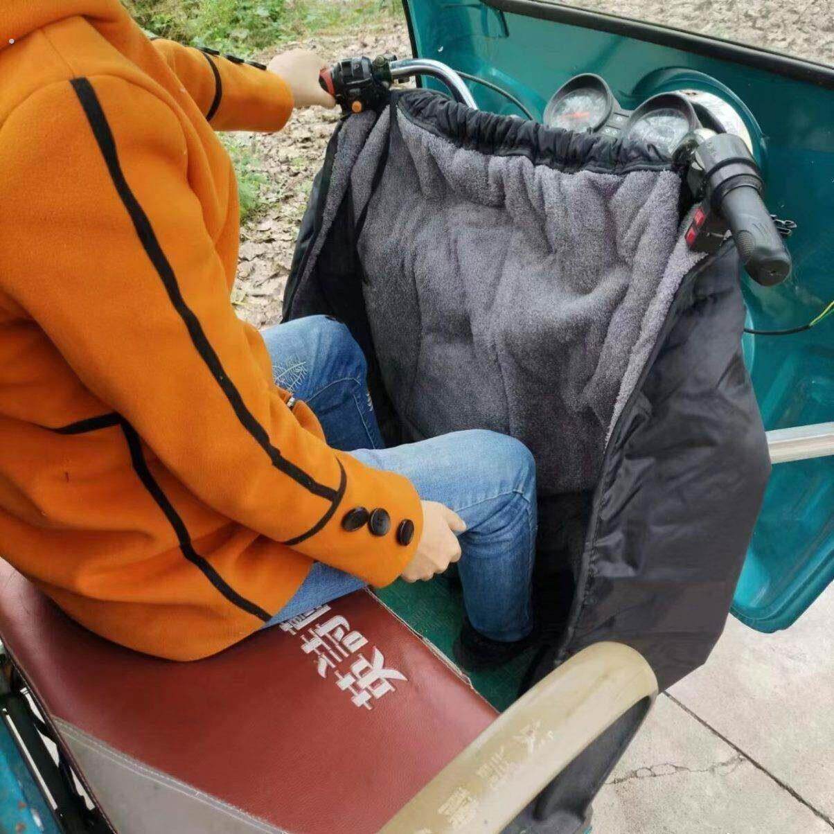 电动车护腿挡风裙冬季踏板摩托车加绒保暖挡风被护膝半身裙防寒女