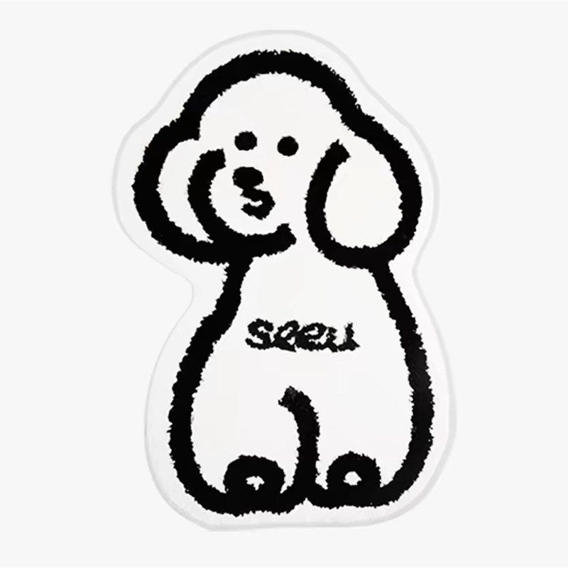 卡通可爱白色大耳小狗地毯卧室客厅床边毯地垫茶几毯5480,居家布艺,地毯,淘宝优惠券,粉丝福利购,淘宝优惠卷