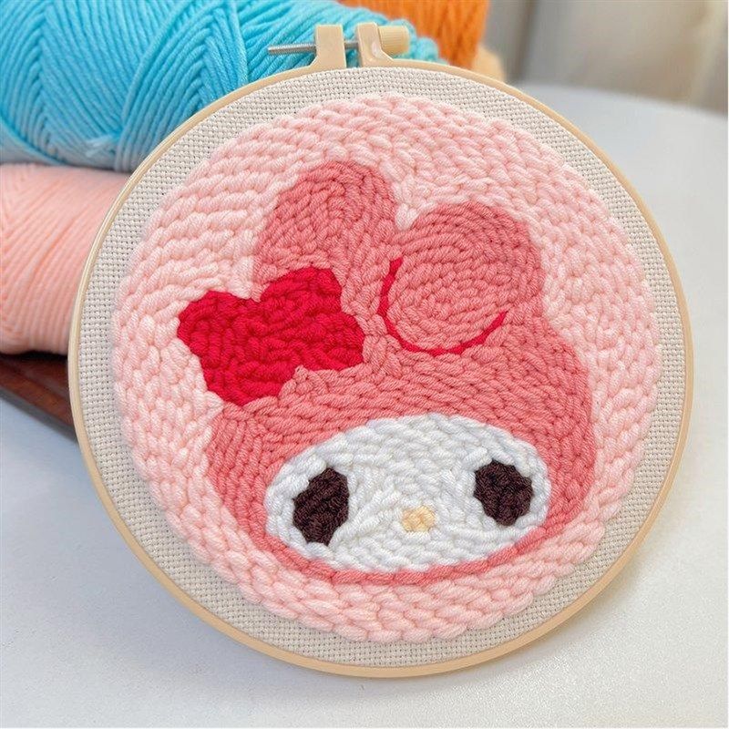 卡通戳戳绣手工diy材料包毛线画三丽欧儿童初学者益智手工装饰画,居家布艺,戳戳绣,淘宝优惠券,粉丝福利购,淘宝优惠卷