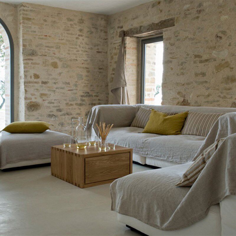 天然加厚纯亚麻 比普通纯亚麻面料厚一倍 全盖沙发套沙发巾罩盖布