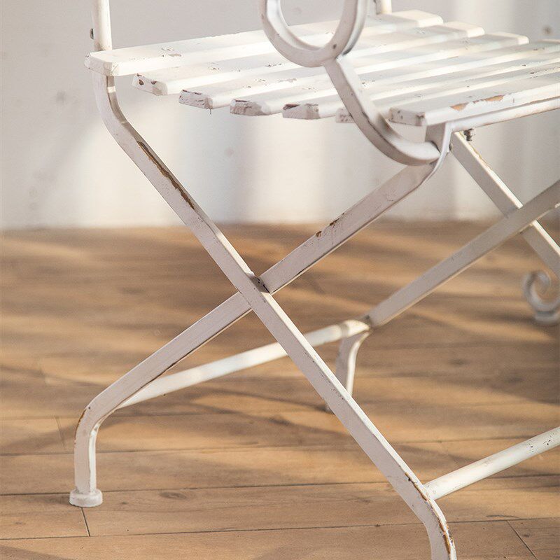 法式复古白色铁艺餐椅露天休闲庭院咖啡店小圆桌椅下午茶桌椅组合