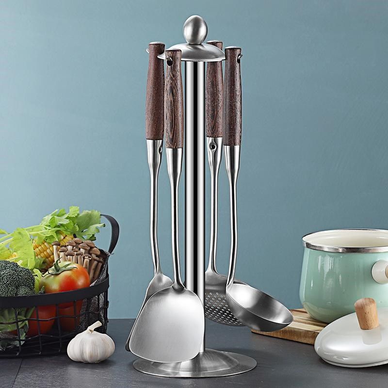 鸡翅木厨具304不锈钢锅铲套装全套家用铲子炒菜勺子汤勺漏勺煎铲,厨房/烹饪用具,全套勺铲,淘宝优惠券,粉丝福利购,淘宝优惠卷