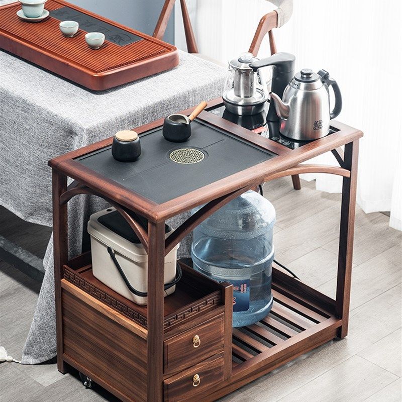 胡桃木实木茶水柜移动烧水柜一体茶桌阳台客厅泡茶台家用中式茶车,住宅家具,茶几,淘宝优惠券,粉丝福利购,淘宝优惠卷