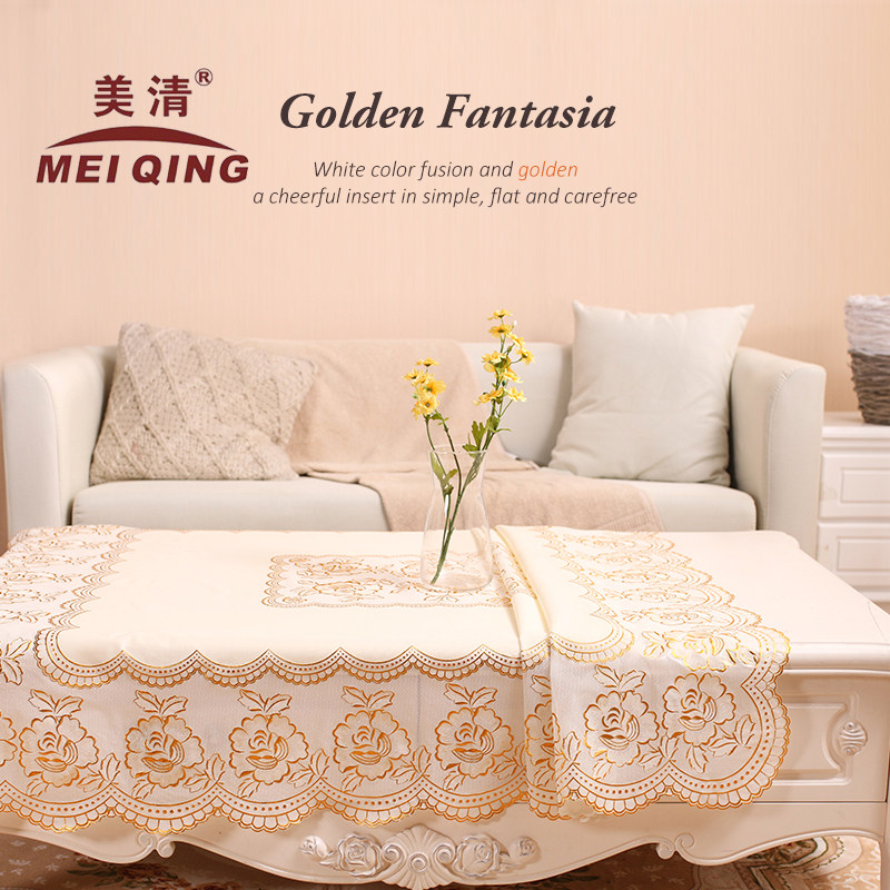 茶几桌布茶几布防水防油免洗防烫烫金茶几垫桌垫欧式长方形客厅,居家布艺,桌布,淘宝优惠券,粉丝福利购,淘宝优惠卷