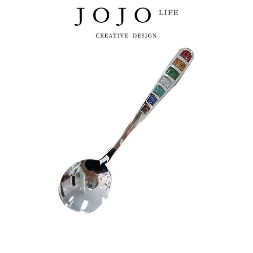 JOJOS L. PD.base.餐具欧式汤匙创意七彩珐琅调羹喝汤勺  基地