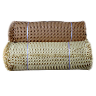 藤编编藤材料黄色咖啡色眼笪假藤八角六角眼孔塑料藤仿藤吊顶靠背