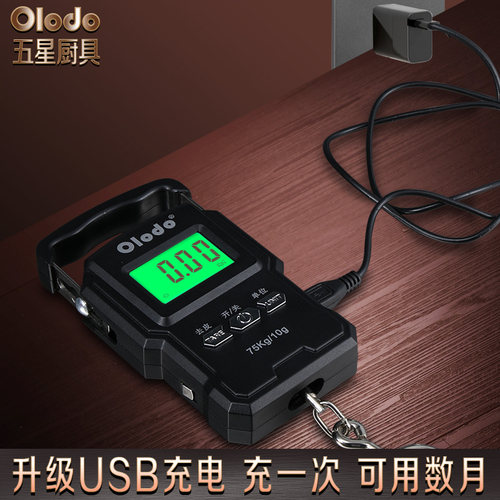 弹簧秤便携式手提电子秤迷你家用小型钩挂称精准快递称买菜手提秤