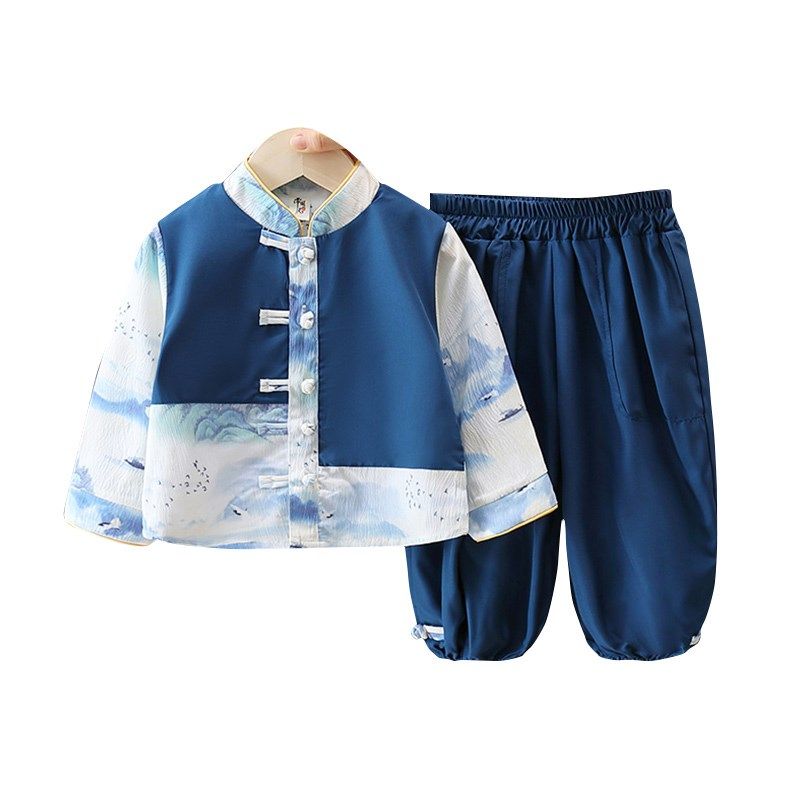 汉服男童秋装2024宝宝中国风唐装套装儿童春秋款国学服新中式古装,童装/婴儿装/亲子装,汉服,淘宝优惠券,粉丝福利购,淘宝优惠卷