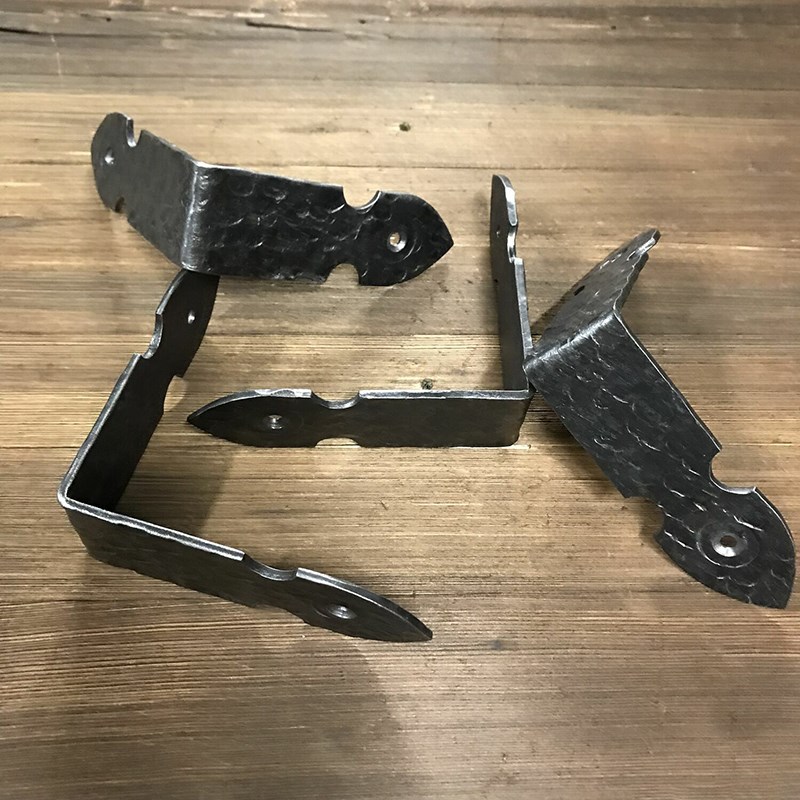 东际器物手工锻打铁艺角码90度直角固定器三角支架层板托家具配件