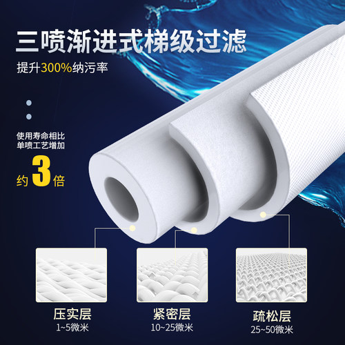 家用净水器通用滤芯10寸20寸pp棉活性炭五级过滤器纯净饮水机配件
