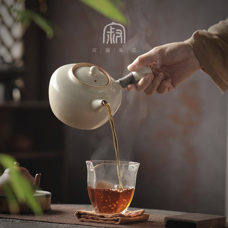 苏打釉围炉煮茶器套装花语碳烧泡茶器温煮茶炉茶炉陶瓷烧水提梁壶