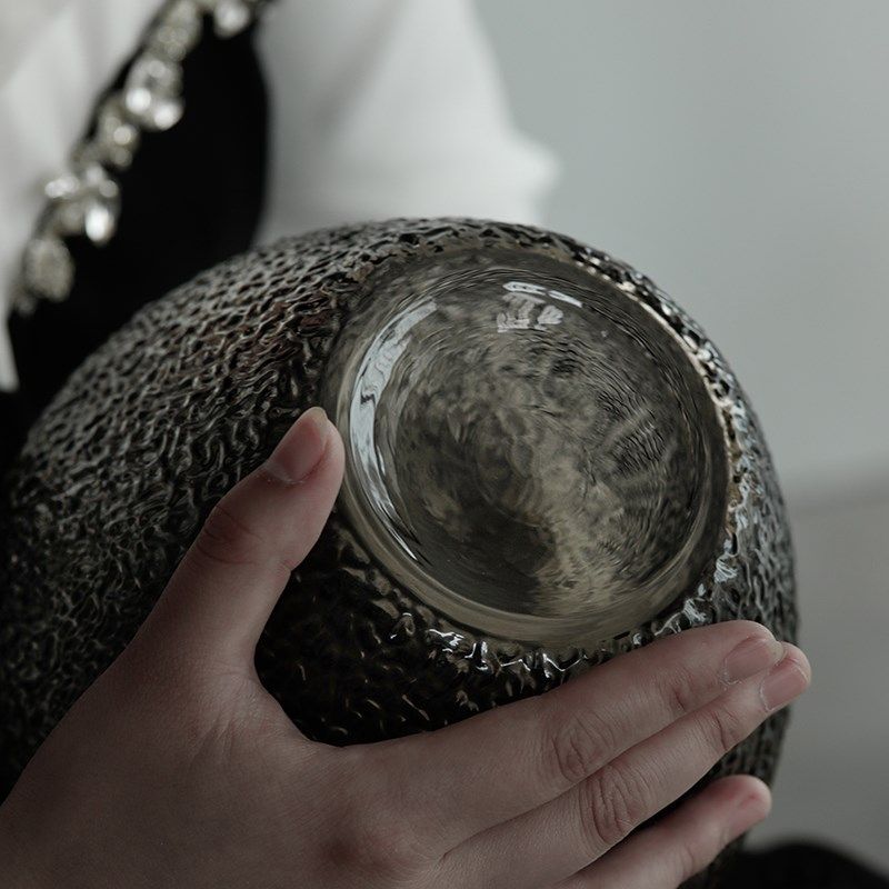 树皮纹大肚日式吊钟马醉木花瓶摆件网红玻璃客厅插花简约水培落地,家居饰品,花瓶,淘宝优惠券,粉丝福利购,淘宝优惠卷