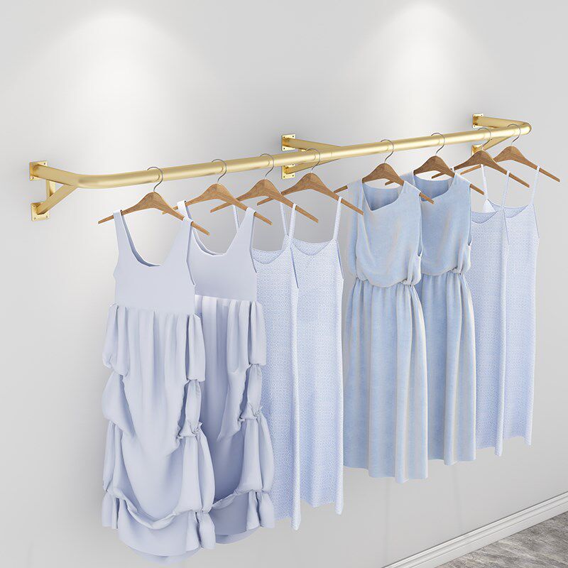 服装店展示架上墙壁陈列架童装衣服货架子女装店挂衣杆挂衣架悬挂