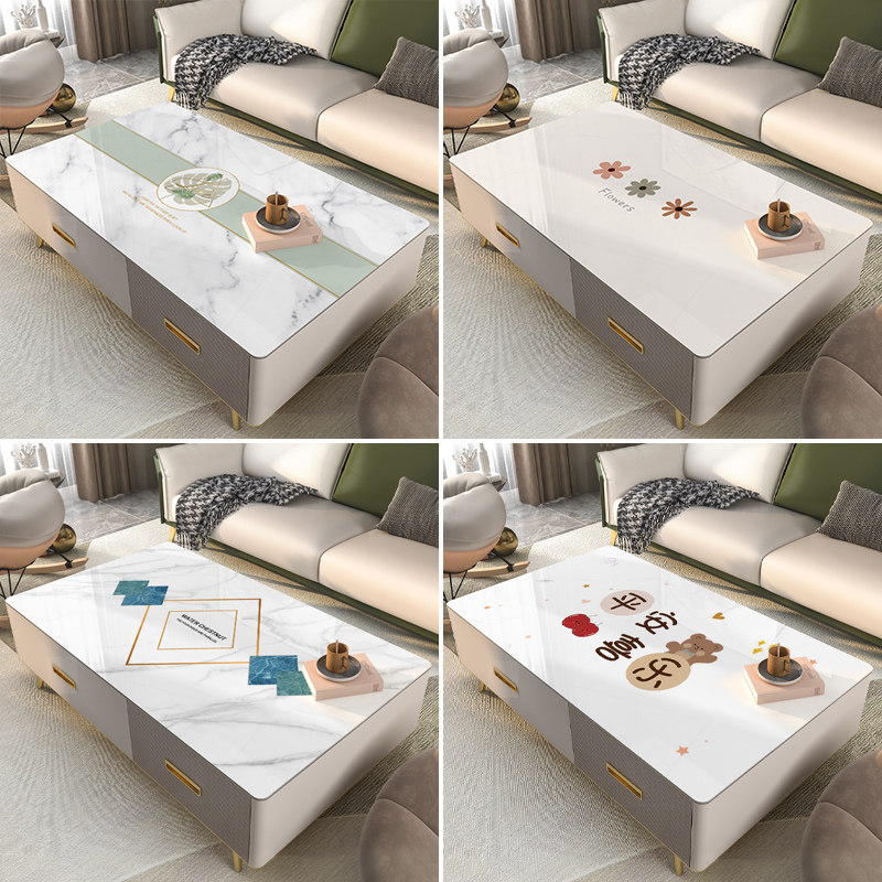 茶几壁纸pvc防水防油免洗防烫轻奢高级感软玻璃餐桌垫茶几垫家用,居家布艺,桌布,淘宝优惠券,粉丝福利购,淘宝优惠卷