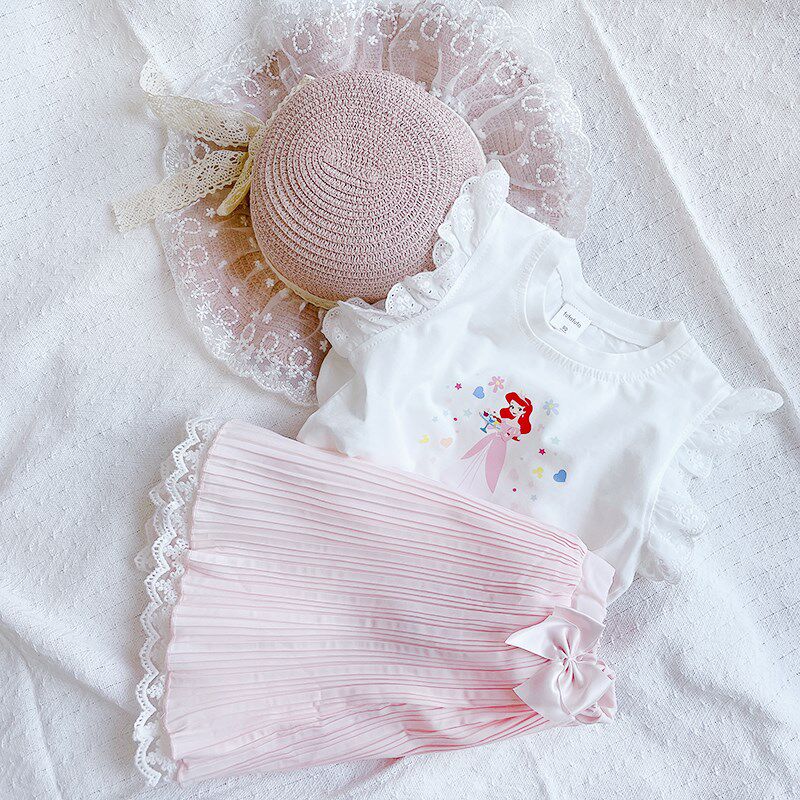 日单童装女孩套装T恤短裤雪纺半身裙裤百褶裙女宝夏季女童仙女裙,童装/婴儿装/亲子装,半身裙,淘宝优惠券,粉丝福利购,淘宝优惠卷