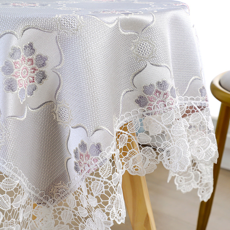 小圆茶几桌布布艺餐桌布正方形台布家用清新蕾丝简约多用防尘盖巾,居家布艺,桌布,淘宝优惠券,粉丝福利购,淘宝优惠卷