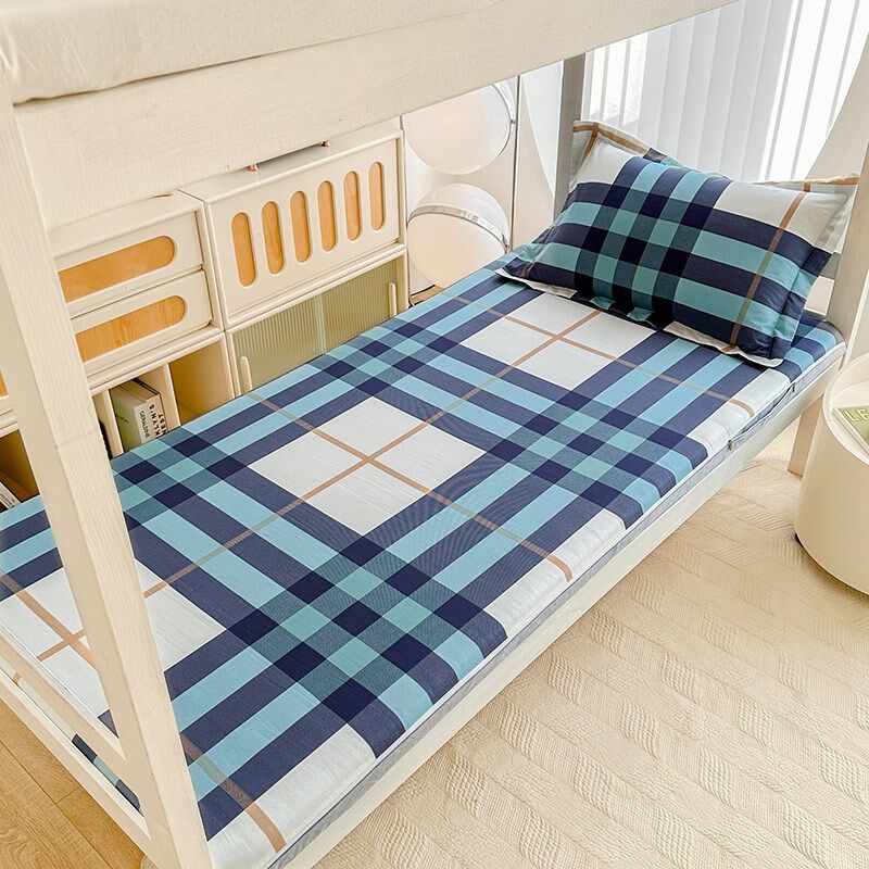 AB双面全包学生宿舍专用床笠床垫套罩拉链款90x190cm一面绒一面棉