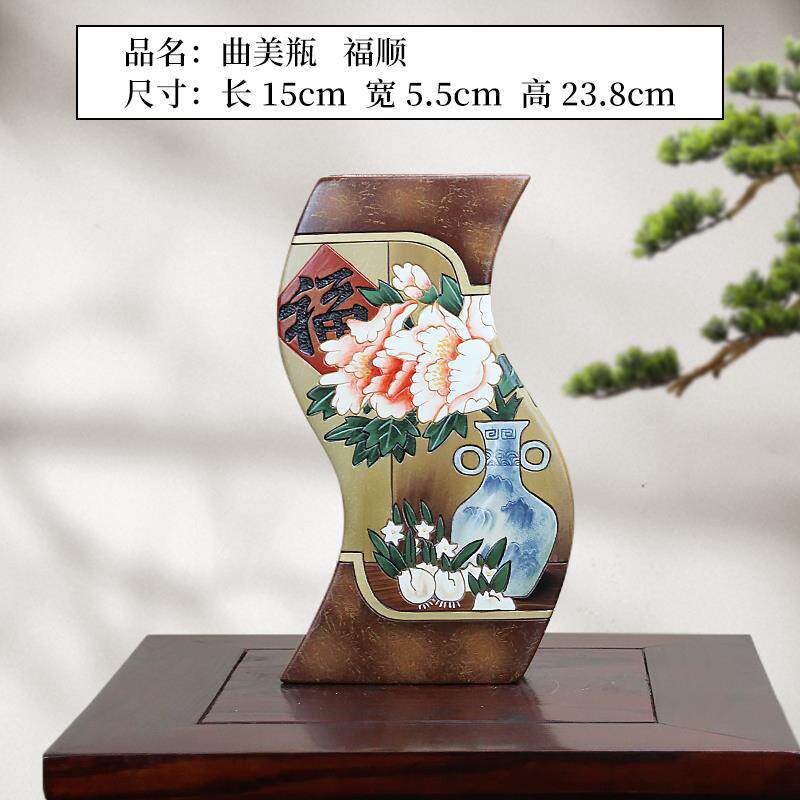 新中式家居云南特色装饰品手工艺品客厅玄关电视柜博古架陶瓷摆件