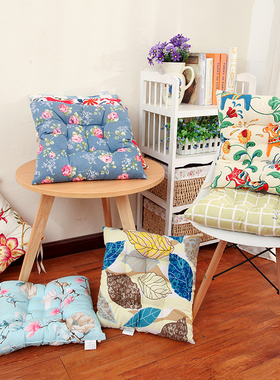 拾溜家纯棉老粗布椅子垫子办公室学生板凳电脑坐垫餐桌坐椅垫加厚