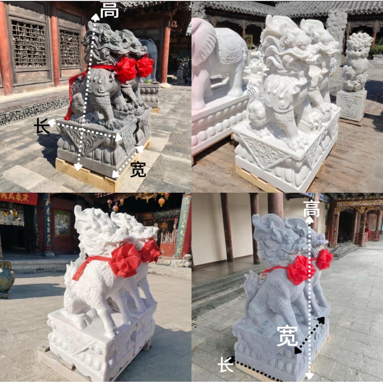 石雕麒麟一对汉白玉青石石头龙爪别墅庭院家用看门镇宅大门口摆件