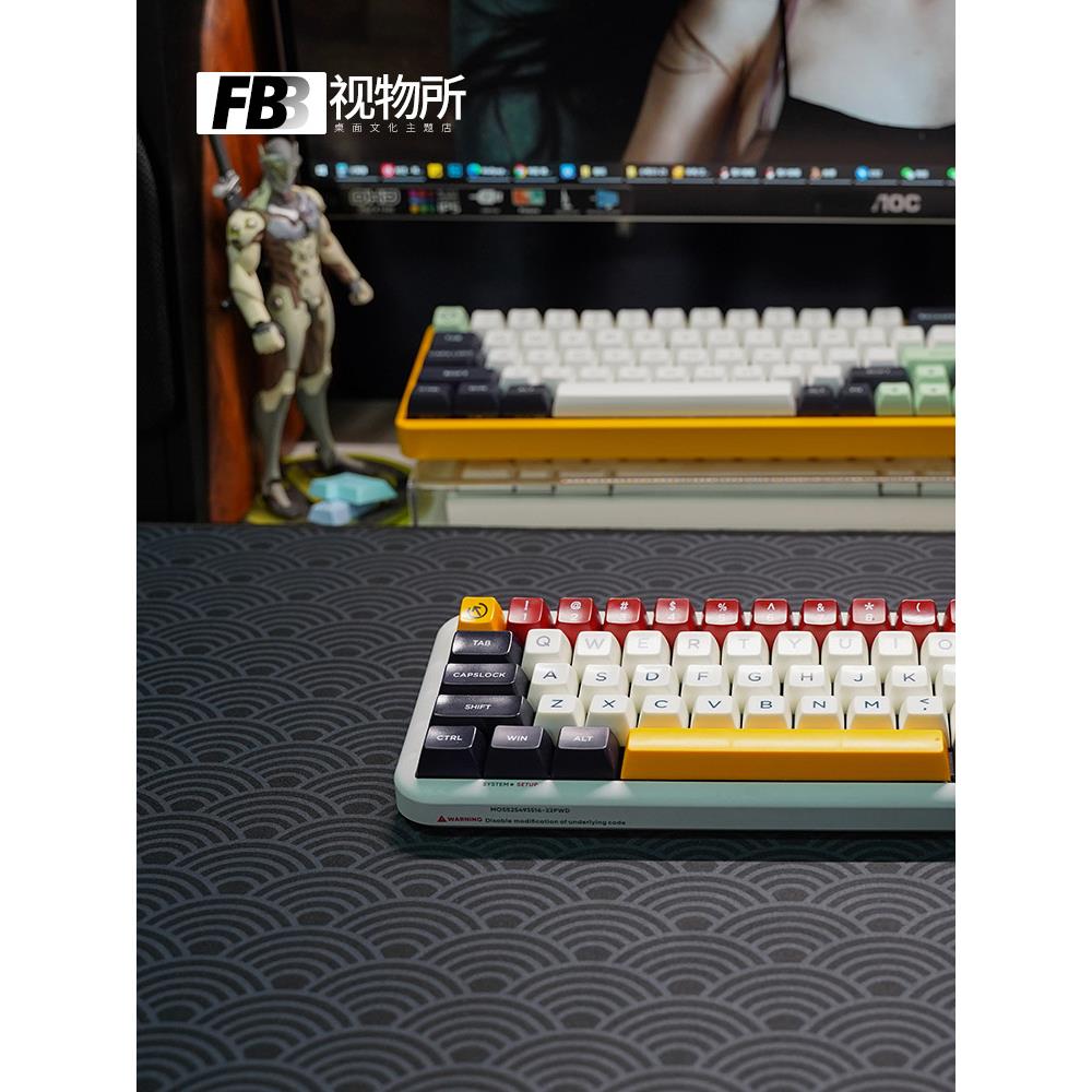 FBB视物所日系鼠标垫超大号定制男生黑色国风桌搭电脑办公桌垫子