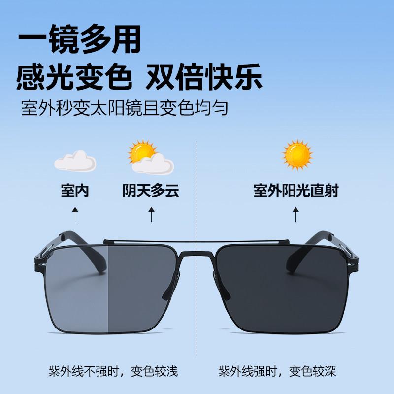 弭陌MIMO新款超轻变色太阳眼镜男士太阳镜日夜两用夜视钓鱼抗UV