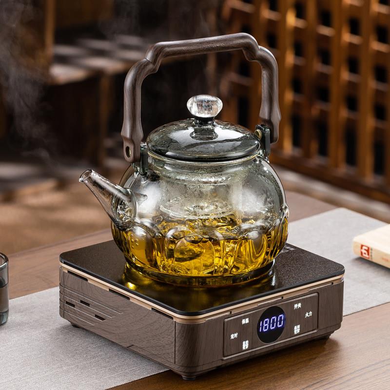 加厚玻璃煮茶壶蒸煮一体养生壶普洱茶壶电陶炉专用泡茶烧水壶茶具