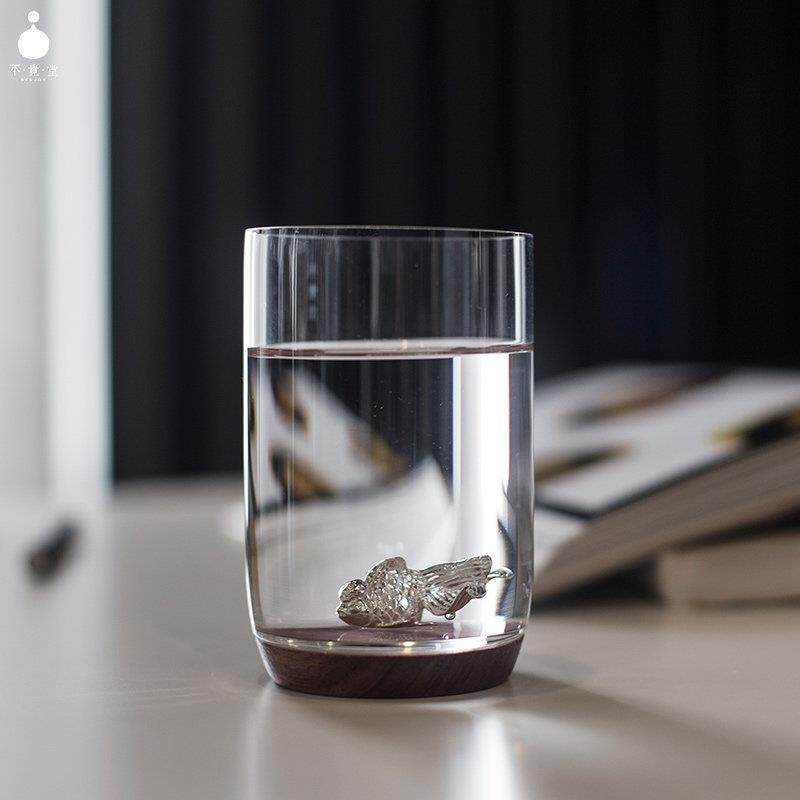 不觉堂木璃品茗杯私杯日式玻璃主人杯单杯大号茶杯功夫茶具配件