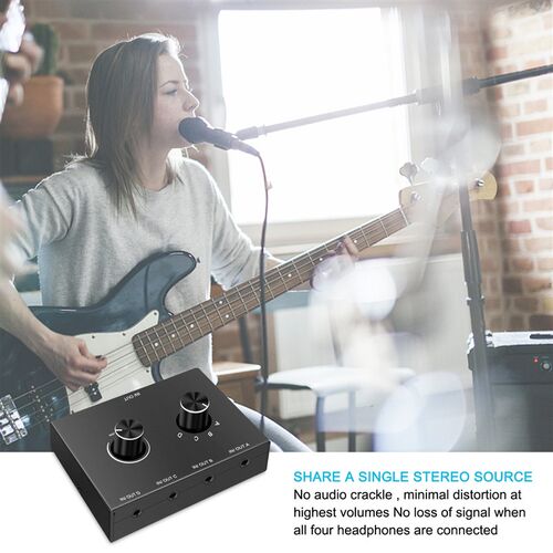 3.5mm立体声音频开关4进1出/1进4出双向切换器 立体声3耳机放大器