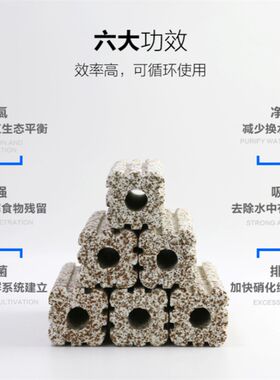 黑蜗牛大号远红外纳米硝化细菌屋消化细菌棒过滤材培菌