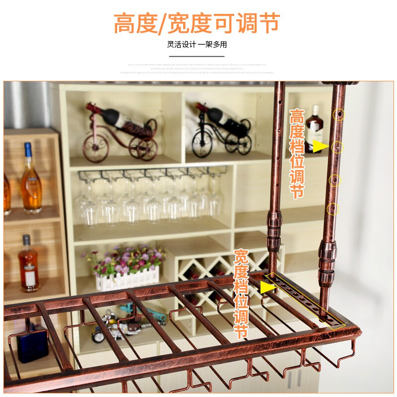 酒吧红酒杯架子红酒架倒挂创意高脚杯架悬挂杯架欧式葡萄酒架摆件