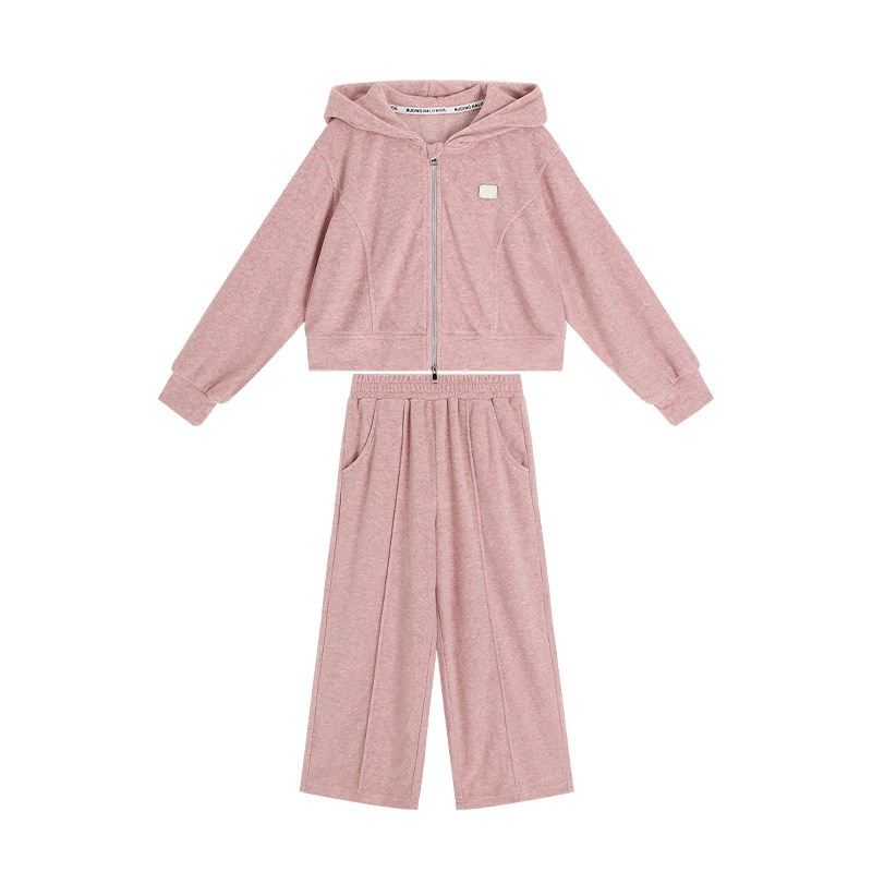 沫沫家童装女童春秋季衣服2024新款儿童休闲卫衣长裤宝宝洋气套装