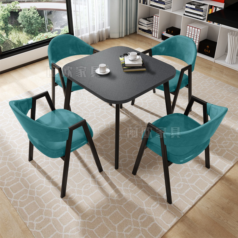接待洽谈桌椅组合会客简约办公室休闲餐桌咖啡厅奶茶店小户型方桌,商业/办公家具,接待台,淘宝优惠券,粉丝福利购,淘宝优惠卷