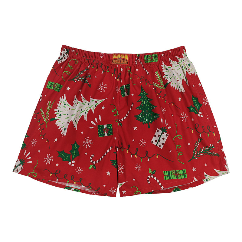 本命年阿罗裤红色内裤男生纯棉宽松舒适平角睡裤短裤耶诞男士内裤,女士内衣/男士内衣/家居服,男阿罗裤,淘宝优惠券,粉丝福利购,淘宝优惠卷