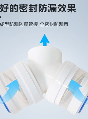 Y型150-180-180mm三通双止逆阀油烟机接软管PVC管变径排烟管接头