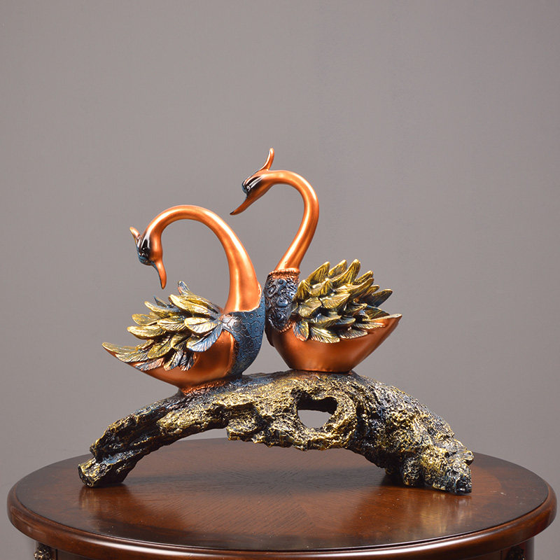 情侣天鹅摆件欧式客厅电视柜酒柜玄关柜创意家居装饰品摆设工艺品,家居饰品,装饰摆件,淘宝优惠券,粉丝福利购,淘宝优惠卷