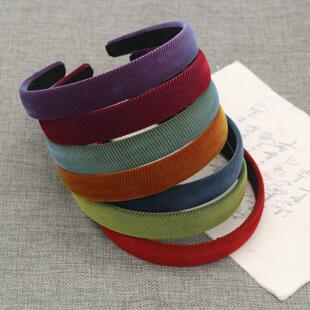 发箍女高级感网红发箍气质简约灯芯绒秋冬斜纹压发头箍发卡头饰品