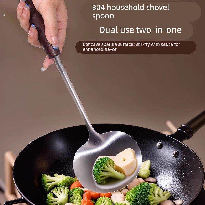蘑菇铲不锈钢小锅铲家用炒勺铲不粘锅耐高温铁锅炒菜铲子防烫厨具