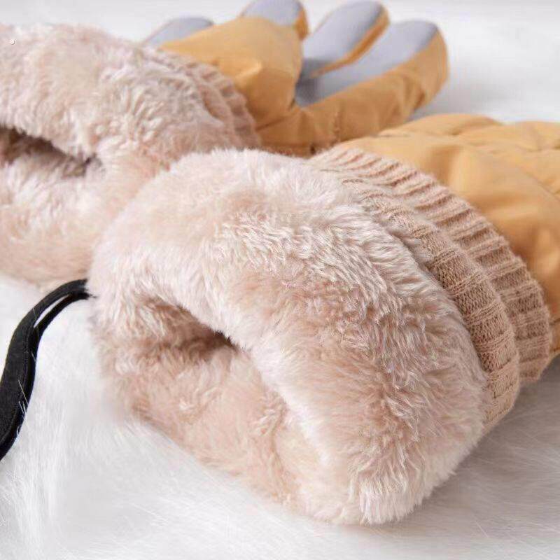 滑雪手套男女冬季防泼水情侣触控屏幕户外骑行特厚保暖防寒防丢绳