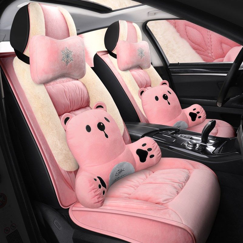 汽车坐垫冬季羽绒全包围座套新款轿车专用座垫毛绒车垫保暖座椅套