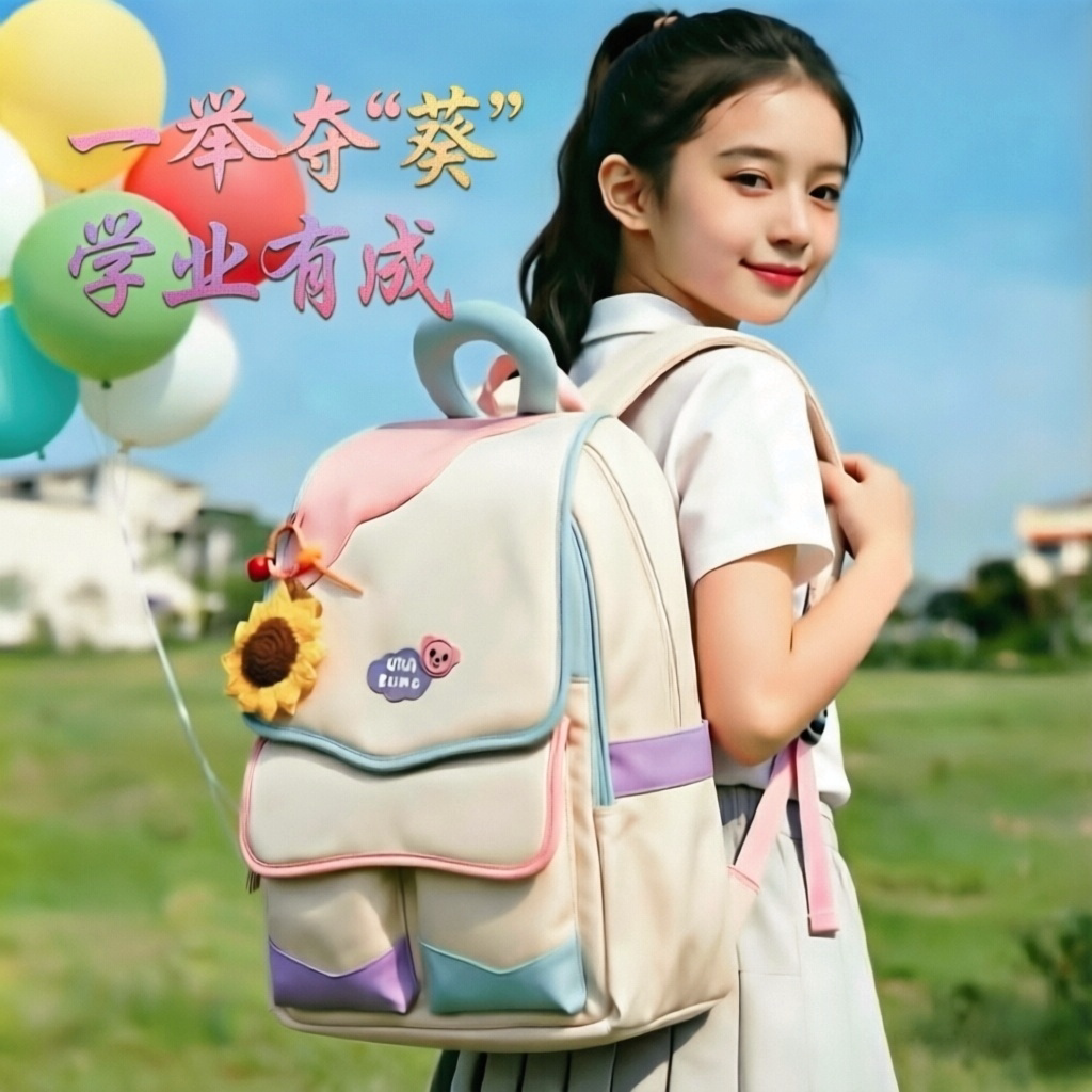 （必买款）uiuikumo一举夺葵大童书包三到六年级初高中学生书包超轻大容量三防背包