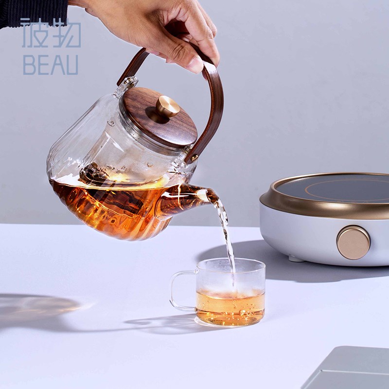 天福彼物流光电陶炉套组煮茶器蒸汽玻璃煮茶壶泡茶烧水壶保温家用