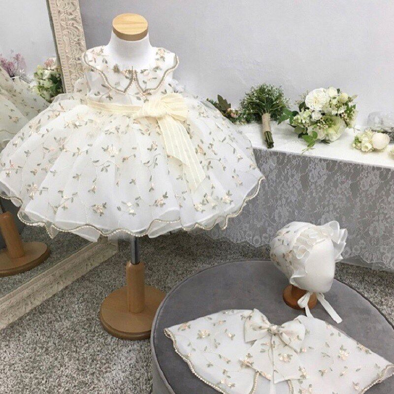 木本尚女宝宝周岁礼服裙女童秋装公主裙2024新款婴儿百日生日群