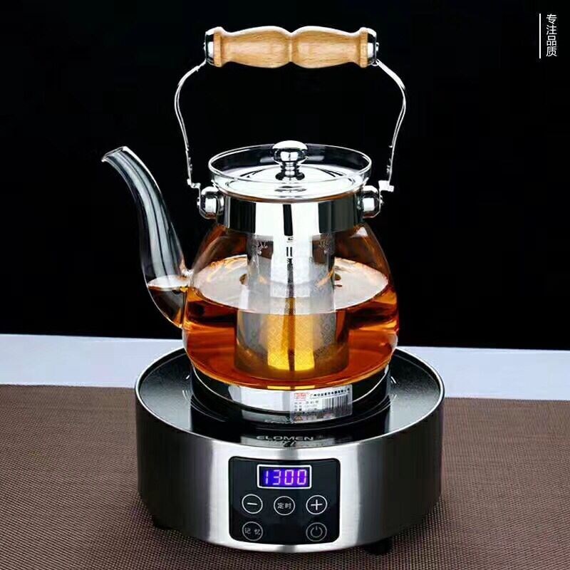 亮典耐高温不锈刚玻璃茶壶 电磁炉专用多功能烧水壶 电陶炉煮茶壶