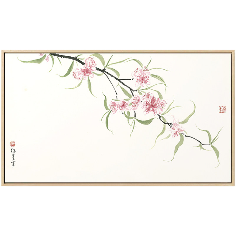 薛继业x仟象映画 新中式卧室装饰画床头挂画禅意玄关柜上壁画花卉